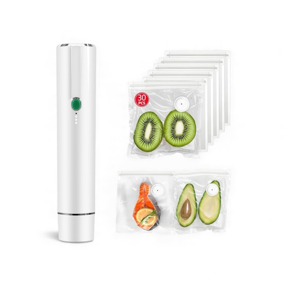 NWT Vixino  White Vacuum Sealer with Bags